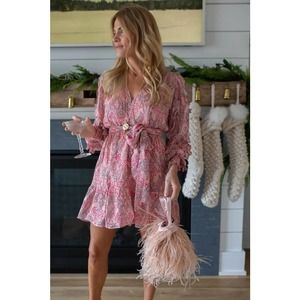Marea by Liz Joy Cala Rosado Party Pink Mini Dress
